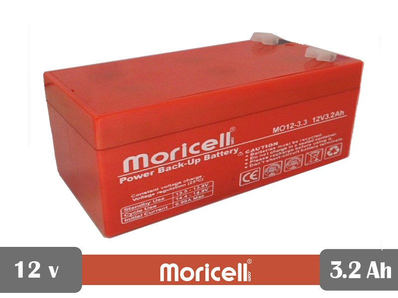 باتری سیلد اسید 12 ولت 3.2 آمپر moricell