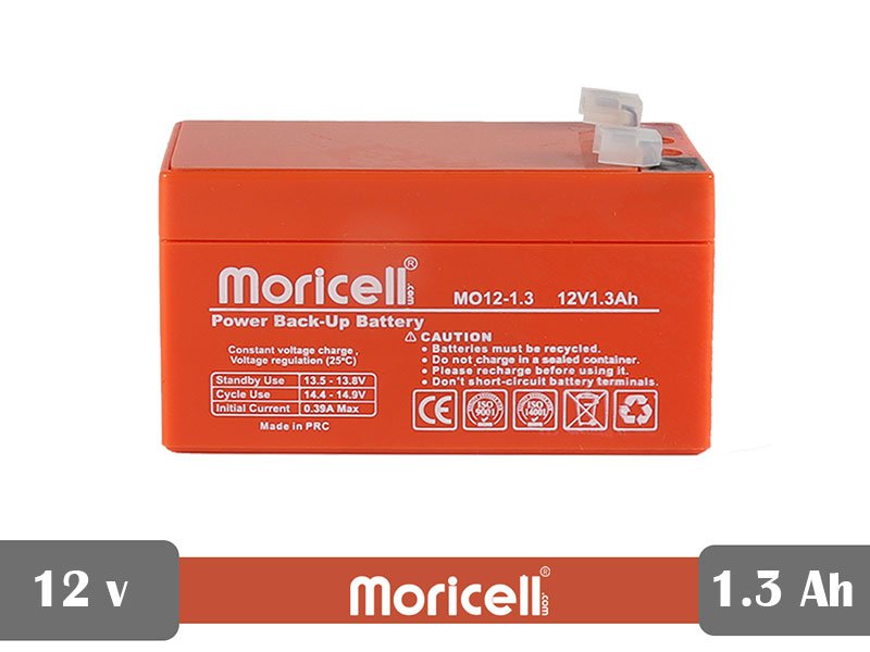 باطری سیلد اسید 12 ولت 1.3 آمپر moricell