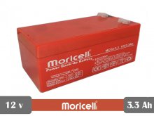 باتری سیلد اسید 12 ولت 3.3 آمپر moricell